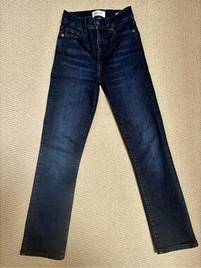 FRAME Le High Straight Jeans Dante Size 24